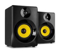 VONYX SMN50B Active Studio Monitors Pair, 140W, Music Production, Black