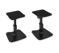 Vonyx SMS30 Studio Monitor Desk Stand Set - Adjustable Height, +/- 10-Degree Tilt, Cable Guidance System, Non-Slip Surface, Ideal for Professional and Home Studio Speakers