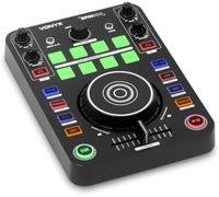 Vonyx Spin100 Beginner DJ Controller, 2-Channel, USB-C, Pads | Single deck feel with A/B switch, jog wheel, pitch, sync, filter, VirtualDJ LE