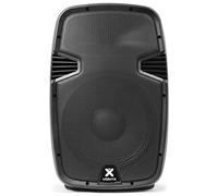 VONYX SPJ-1200A 12" Active PA Speaker 600W Powered PA Speaker with Wide Dispersion Horn, Mic Input, Bass & Treble Control, Compact DJ Speaker with Wheels