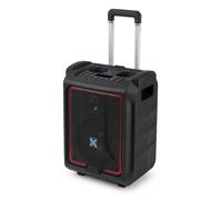 VONYX SPLASH300 Weatherproof Portable PA System, Bluetooth 5.0, Stereo Pairing, LED Party Lights, Rechargeable Battery, 200W Outdoor Portable Sound System for Karaoke, Fitness and Events - Black