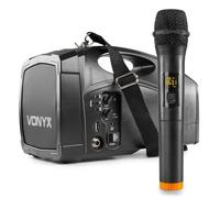 Vonyx ST014 Handheld Portable PA System, Bluetooth, 50W, Rechargeable | USB/SD media player, compact lightweight, events parties presentations