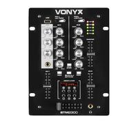 VONYX STM-2300 2-Channel DJ Mixer, USB MP3 Player, 3-Band EQ | Live mixing, professional interface, disco & party events, PA systems