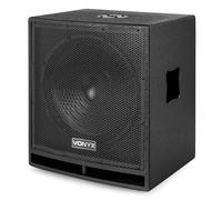 VONYX SWP15 PRO 15-Inch Active Subwoofer 800W, Powered DJ Bass Speaker | Low-pass filter, adjustable phase control, XLR RCA, MDF cabinet