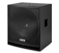 VONYX SWP18 PRO 18" Active DJ Subwoofer - DJ Powered Subwoofer Speaker with 1200W Built-in Amplifier, Adjustable Low-Pass Filter, Phase Control, XLR/RCA Connectivity for Disco & PA Events