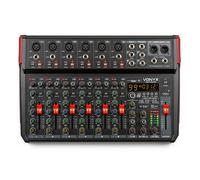 Vonyx VM-KG10 10-Channel PA Mixer Desk with USB Audio Interface, Bluetooth Streaming, Built-in DSP Effects, Phantom Power & EQ for Live and Studio Mixing