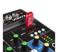 VONYX VMM100 3-Channel PA Mixer with Bluetooth & USB - Compact Audio M