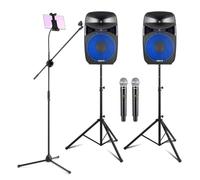 Vonyx VPS102A Complete Home Karaoke System for Adults with Bluetooth Speakers, Wireless Microphones, Tablet Holder Stand & USB MP3 Player for Parties and Home Audio Entertainment