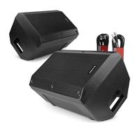 VONYX VSA10BT Active Stage Monitor Speaker System Set with Bluetooth, Pair of 10-Inch Foldback Monitors, XLR and Jack Cables, 500W Bi-Amplified Audio for Live Performances, DJs, PA, Events