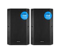 VONYX VSA12 Active PA Speaker System Pair - 1600W Bi-Amplified 12-Inch DJ Speakers with Mic, Guitar & Line Inputs, Stage Monitors & Tripod Mounting for Live Performance, Events & Parties