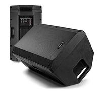 VONYX VSA15 Active Stage Monitor Speaker Pair - 15 Inch Bi-Amplified 2000W Bluetooth PA System with Built-In Mixer Inputs, Pole Mounts and Angled Design for DJ Bands Live Performance Events