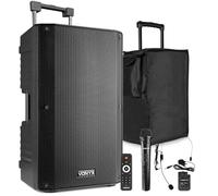 VONYX VSA700-BP Portable PA System, Wireless Mic, Headset, 1000W, Battery
