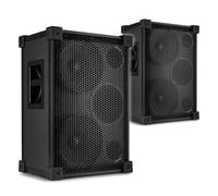 VONYX VSB208 Portable PA Speaker Pair with Wireless Pairing - 2000W | Dual 8in woofers per speaker, DSP, up to 30 hours battery, wireless stereo pairing