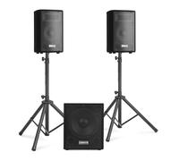 Vonyx VX1015BT 2.1 Active Speaker Kit, 15-Inch Subwoofer, Bluetooth | Portable design, intuitive controls, multiple inputs, novice & pro use