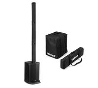 Vonyx VX808 Active Column PA System with Bluetooth 5.0, carry bags and Mixer, 320W Portable Column Array Speaker for Singers, DJs, Church and Live Events