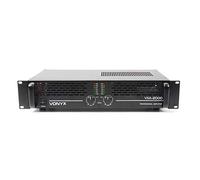 VONYX VXA-2000 MKII 2-Channel Class D Power Amplifier 2000W - DJ & PA Stereo Audio Amp with Bridge Mode, Rack Mountable, RCA & Jack Inputs, NL2 Speaker Outputs for Live & Studio Sound Systems