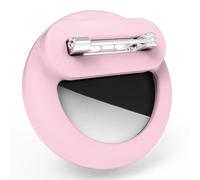 VOOBUNTEN for AirTag Hidden Case Holder with Invisible Pin - Secure & Discreet Anti-Lost Tracker for Children, Elderly, Pets, Luggage, Bags (1 Pack, Pink)