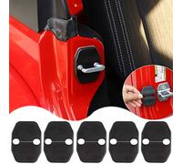 Voodonala Door Lock Covers Protection Trim for Jeep Wrangler JK JKU 2007-2019, for Jeep Grand Cherokee, for Dodge Chrysler, Black, 5PACK