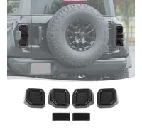 Voodonala for Ford Bronco Raptor Tailgate Warning Lamp Cover Smoke Black Lamp Cover for Ford Bronco Raptor 2021-2023(ABS,6Pcs/Set,Smoke Black)