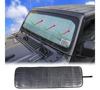 Voodonala for Jeep JL Windshield Sunshade Window Sun Shade for 2018-2022 Jeep Wrangler JL JLU 2/4 Door Gladiator JT 4XE （Reinforced）