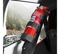 Voodonala for Jeep Roll Bar Fire Extinguisher Holder 2.5-3LB Adjustable Strap Bracket Mount for 1965-2021 Jeep Wrangler TJ CJ YJ JK JKU JL JLU JT, Black, 1pc