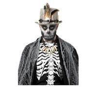 Smiffys Voodoo Distressed Grey Top Hat Halloween Fancy Dress One Size New