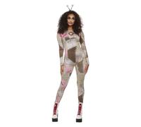 Smiffys Voodoo Doll Costume, Brown Bodysuit & Headband, Halloween Adult Fancy Dress, Voodoo Woman Dress Up Costumes