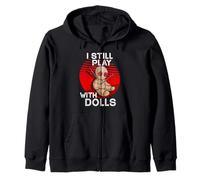 Voodoo Doll Funny Occult Witchcraft Spooky Dark Black Magic Zip Hoodie