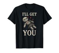 Voodoo Doll I'll Get You Creepy Gothic T-Shirt