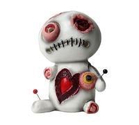 Voodoo Doll Incense Burner, Resin Backflow Incense Holder Stress and Anxiety Relief Yoga Aromatherapy Unique Home Decoration Halloween Decoration Resin Statues Ornament (White)