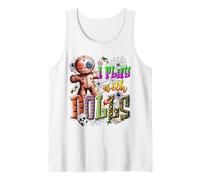 Voodoo Doll Shirt Play with Dolls Funny Spooky Eyeball Tank Top
