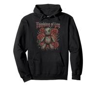 VOODOO DOLL Thinking Of You Roses Goth Valentine Pullover Hoodie