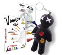 Voodoo Golf Ball Tee Holder | Novelty Keychain Accessory for Bag | Gifts for Men | Fits 3 1/4, 2 3/4, 1 1/2 Tees, Black, S