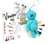 Voodoo Golf Ball Tee Holder | Novelty Keychain Accessory for Bag | Gifts for Men | Fits 3 1/4, 2 3/4, 1 1/2 Tees, Turquoise