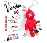 Voodoo Golf Ball Tee Holder | Novelty Keychain Accessory for Bag | Gifts for Men | Fits 3 1/4, 2 3/4, 1 1/2 Tees, Supreme Red