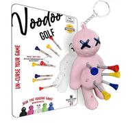 Voodoo Golf Ball Tee Holder | Novelty Keychain Accessory for Bag | Gifts for Men | Fits 3 1/4, 2 3/4, 1 1/2 Tees, Baby Pink
