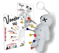 Voodoo Golf Ball Tee Holder | Novelty Keychain Accessory for Bag | Gifts for Men | Fits 3 1/4, 2 3/4, 1 1/2 Tees, White, S