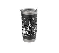 Voodoo Jazz Black and White Stainless Steel Insulated Tumbler