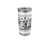 Voodoo Jazz Black and White Stainless Steel Insulated Tumbler