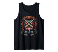 Voodoo Lion Tiki Polynesian Tribal Inspired Art Tank Top