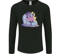 Voodoo Plague Doctor Halloween Graveyard Mens Long Sleeve T-Shirt Black XL