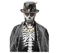 Smiffys Witch Doctor Distressed Black Top Hat