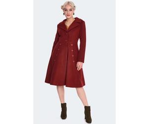 Voodoo Vixen Heart Button Flare Coat Coat red M