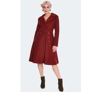 Voodoo Vixen Heart Button Flare Coat Coats red XS