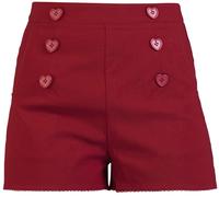Voodoo Vixen Heart Button Shorts Shorts red XL