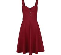 Voodoo Vixen Heart Nuckle Flare Dress Midi Dress red L