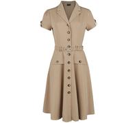 Voodoo Vixen Ida Safari Flare Dress Midi Dress brown 4XL
