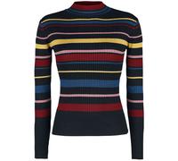 Voodoo Vixen Leah Turtle Neck Sweater Knit jumper multicolour L