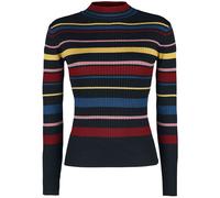 Voodoo Vixen Leah Turtle Neck Sweater Knitted Jumper multicolour L