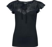 Voodoo Vixen Spider Web Lace Top T-Shirt black XL